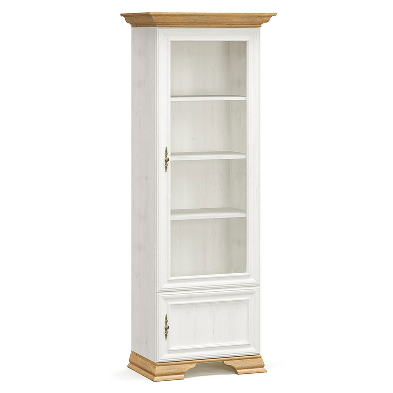 Βιτρίνα Jaden pakoworld golden oak-λευκό antique 70,5x43x197,5εκ 173-000029 Βιτρίνα Jaden pakoworld golden oak-λευκό antique 70,5x43x197,5εκ 173-000029