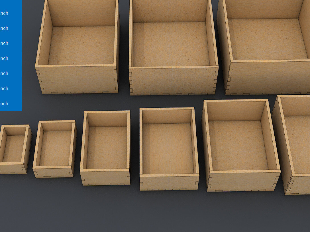 Intra απο ξύλο plywood 3mm-4mm πάχος Κουτί αποθήκευσης 1/4 ιντσών / Ξύλινα κουτιά δώρου Δίασταση 30x20 cm INTRAFABR-60988006