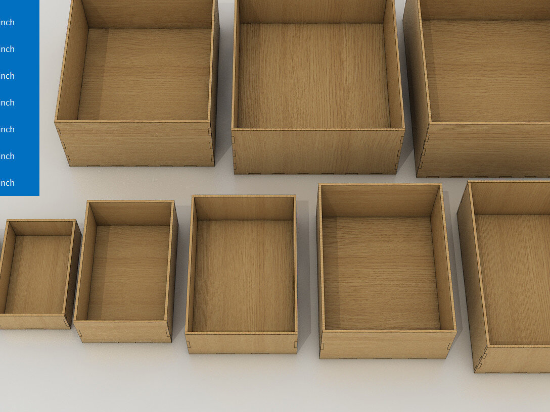 Intra απο ξύλο plywood 3mm-4mm πάχος Πρότυπα κουτιού 1/8 ίντσας, κοπής με λέιζερ Δίασταση 30x20 cm INTRAFABR-60987424