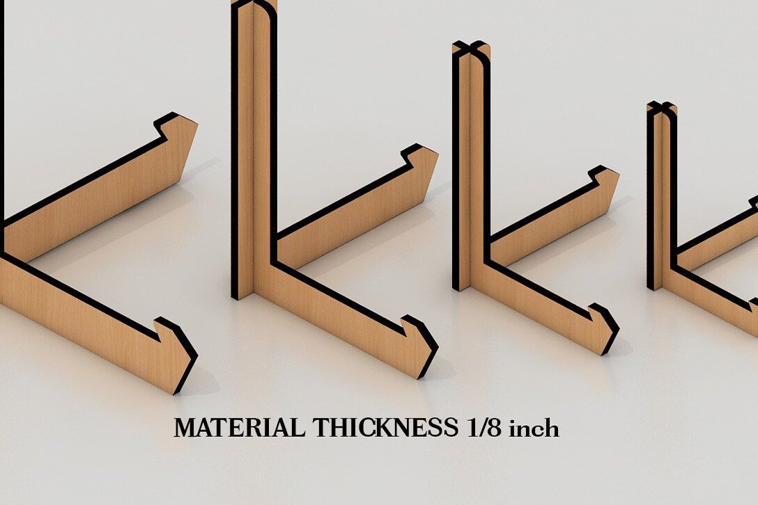 Σετ των 3 Intra απο ξύλο plywood 3mm-4mm πάχος 1/8 ιντσών Easel Plate Stand 05 Δίασταση 15x15 cm INTRAFABR-33969913