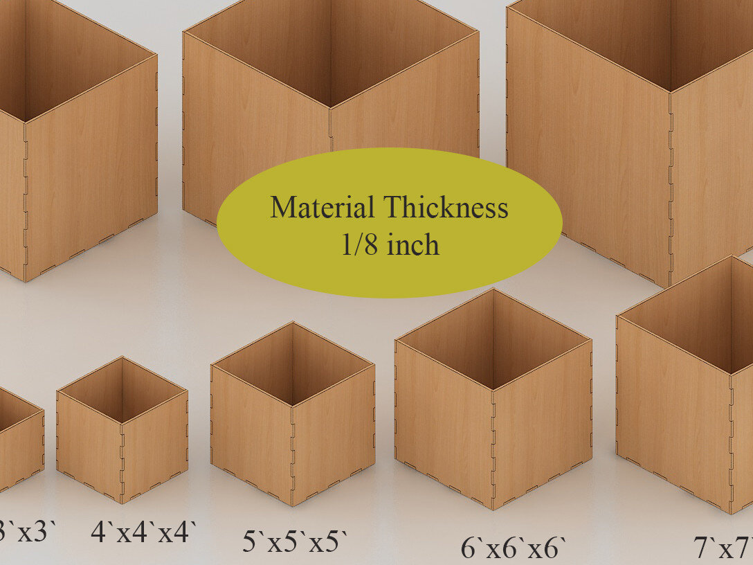 Σετ των 2 Intra απο ξύλο plywood 3mm-4mm πάχος κοπής κουτιού υλικού 1/8 ίντσας 268 Δίασταση 30x20 cm INTRAFABR-53992084