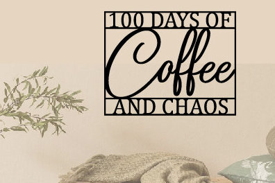 Intra απο ξύλο plywood 3mm-4mm πάχος Days of Coffee and Chaos  Δίασταση 40x40 cm INTRAFABR-88235288