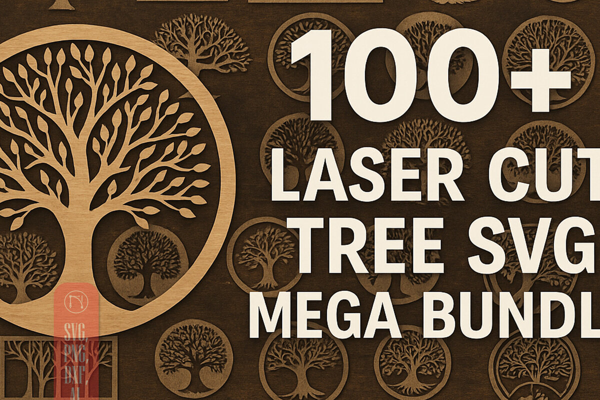 Σετ των 3 Intra απο ξύλο plywood 3mm-4mm πάχος 100+ Tree Mega Δίασταση 8x8 cm INTRAFABR-125103109