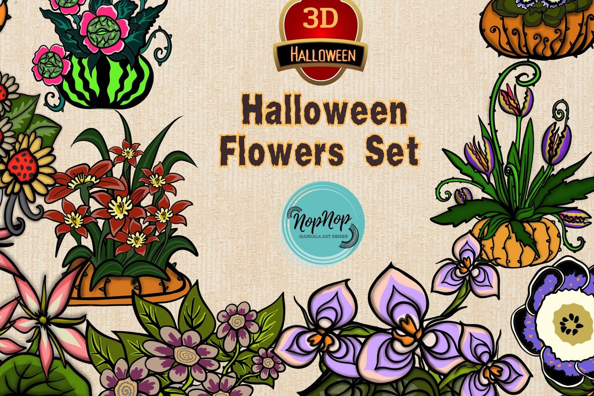 Intra απο ξύλο plywood 3mm-4mm πάχος 12 αποκριάτικων λουλουδιών. Δίασταση 2048x2048 cm INTRAFABR-81001455