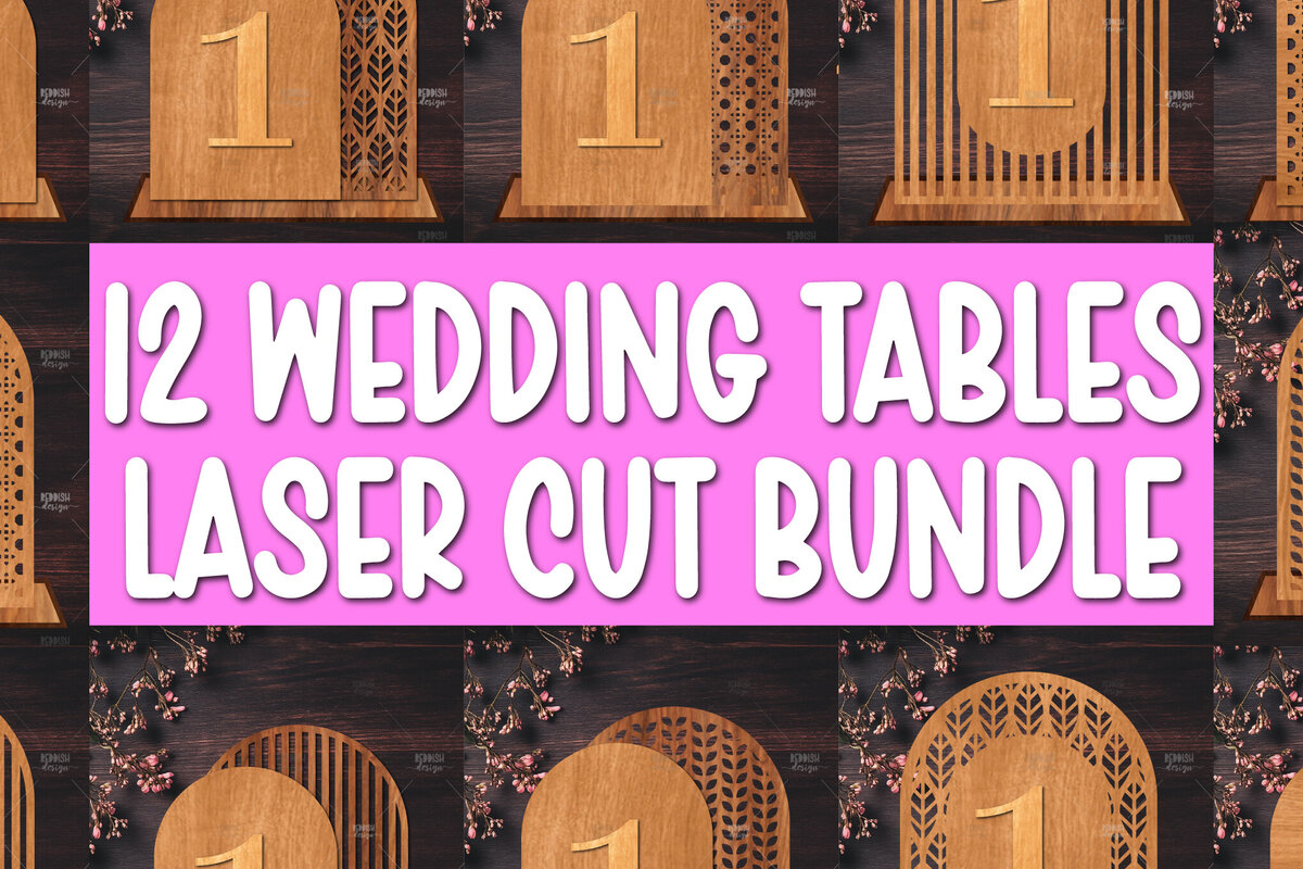 Σετ των 2 Intra απο ξύλο plywood 3mm-4mm πάχος 12 Αριθμοί Τραπεζιού Γάμου Δίασταση 15x15 cm INTRAFABR-124694857