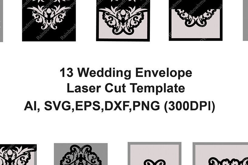 Σετ των 3 Intra απο ξύλο plywood 3mm-4mm πάχος 13 Προσκλητήριο Γάμου Φάκελος Κοπή  Δίασταση 5x5 cm INTRAFABR-4656248