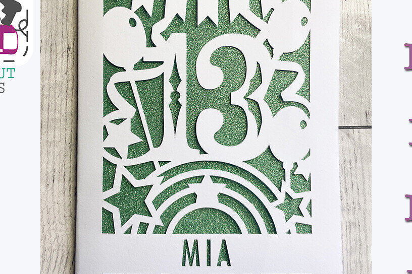 Σετ των 2 Intra απο ξύλο plywood 3mm-4mm πάχος 13η κάρτα γενεθλίων εφήβων Δίασταση 15x15 cm INTRAFABR-106650848