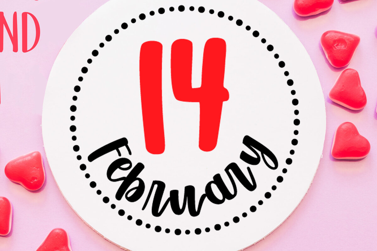 Σετ των 2 Intra απο ξύλο plywood 3mm-4mm πάχος 14 Φεβρουαρίου . Στρογγυλό σημάδι του Αγίου Βαλεντίνου Δίασταση 15x15 cm INTRAFABR-82901787