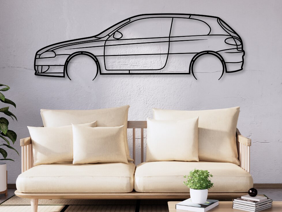 Σετ των 2 Intra απο ξύλο plywood 3mm-4mm πάχος 147 Διάνυσμα σιλουέτας αυτοκινήτου κοπής με λέιζερ Δίασταση 15x15 cm INTRAFABR-110056105