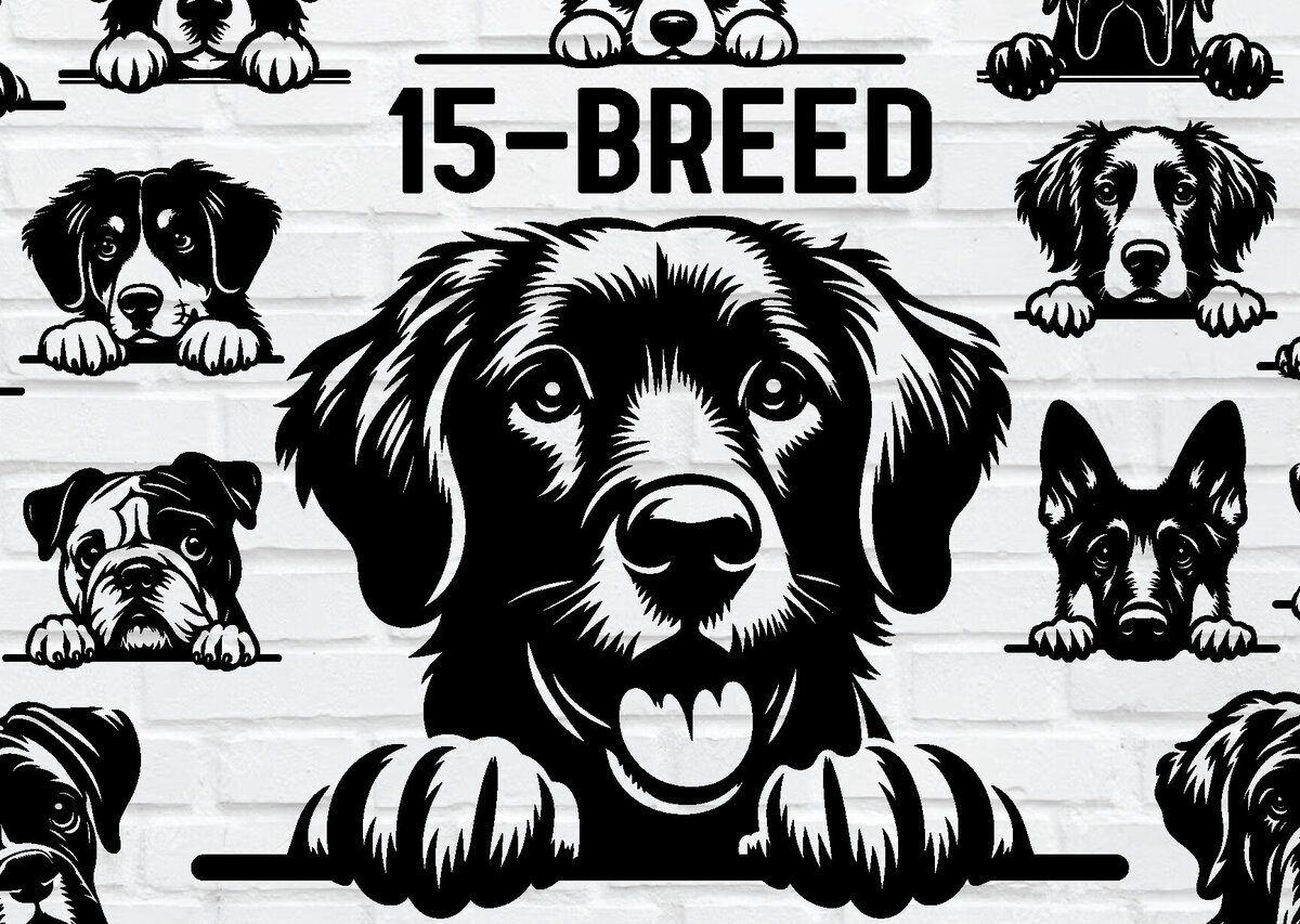 Σετ των 2 Intra απο ξύλο plywood 3mm-4mm πάχος 15-PEEKING DOG Cut  Δίασταση 3600x3600 cm INTRAFABR-95105736