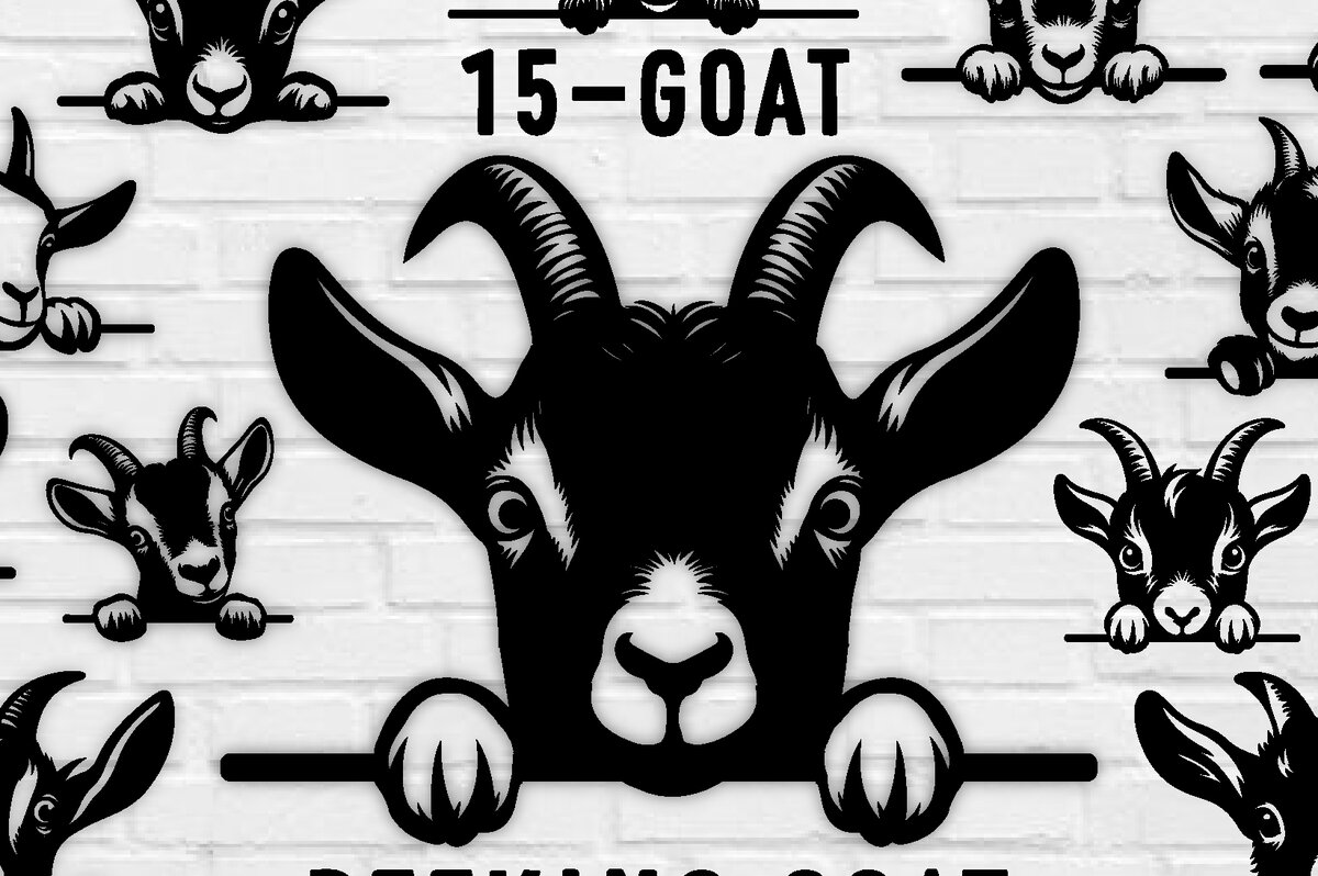 Intra απο ξύλο plywood 3mm-4mm πάχος Silhouette 15-PEEKING Goat Δίασταση 40x40 cm INTRAFABR-98729961