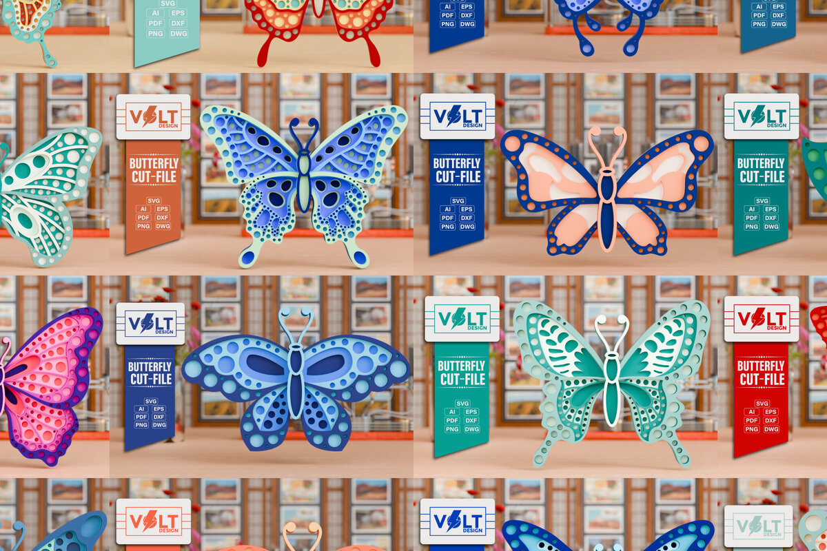 Intra απο ξύλο plywood 3mm-4mm πάχος 16 ΠΕΤΑΛΙΑ 3D Crafting File BNDLE Δίασταση 20x30 cm INTRAFABR-98432228