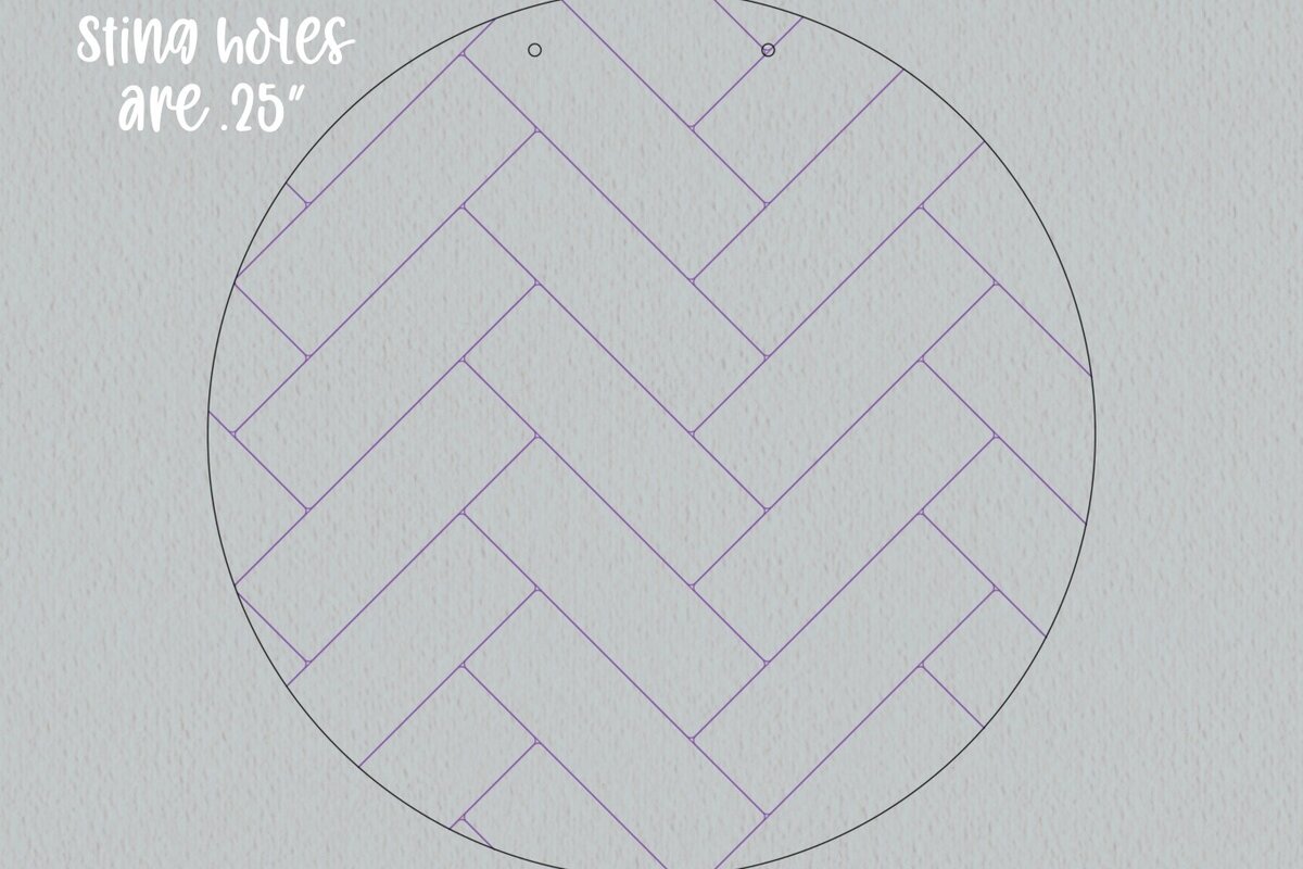 Σετ των 2 Intra απο ξύλο plywood 3mm-4mm πάχος 18 ιντσών ψαροκόκκαλο πόρτας στρογγυλό λέιζερ Δίασταση 15x15 cm INTRAFABR-25862903