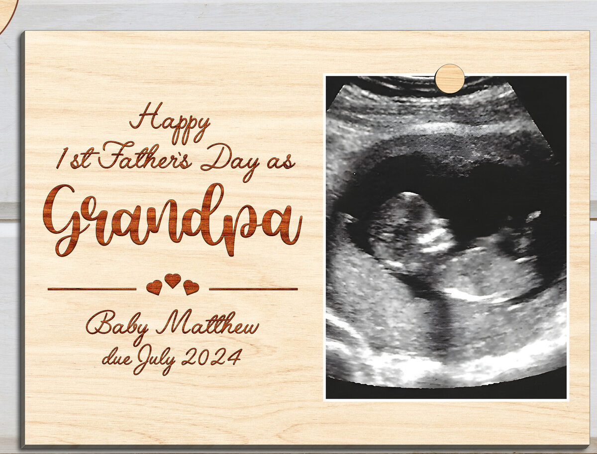 Intra απο ξύλο plywood 3mm-4mm πάχος 1η Ημέρα του Πατέρα ως παππούς Frame Δίασταση 20x30 cm INTRAFABR-96676219