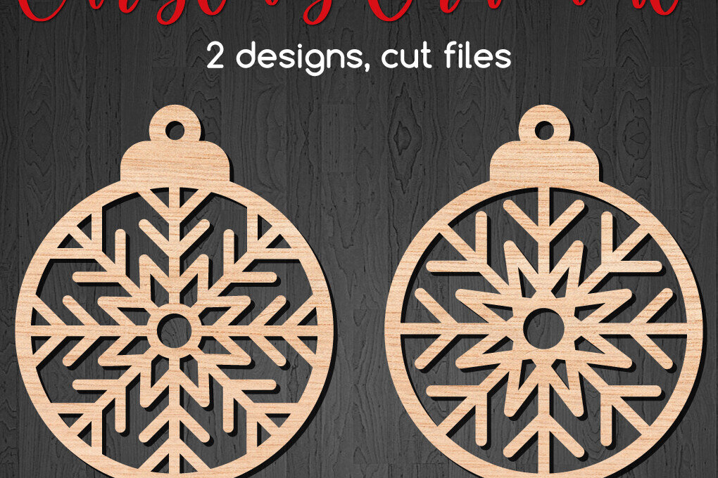 Σετ των 3 Intra απο ξύλο plywood 3mm-4mm πάχος 2 Στρογγυλά χριστουγεννιάτικα στολίδια με νιφάδες χιονιού Δίασταση 8x8 cm INTRAFABR-108661848