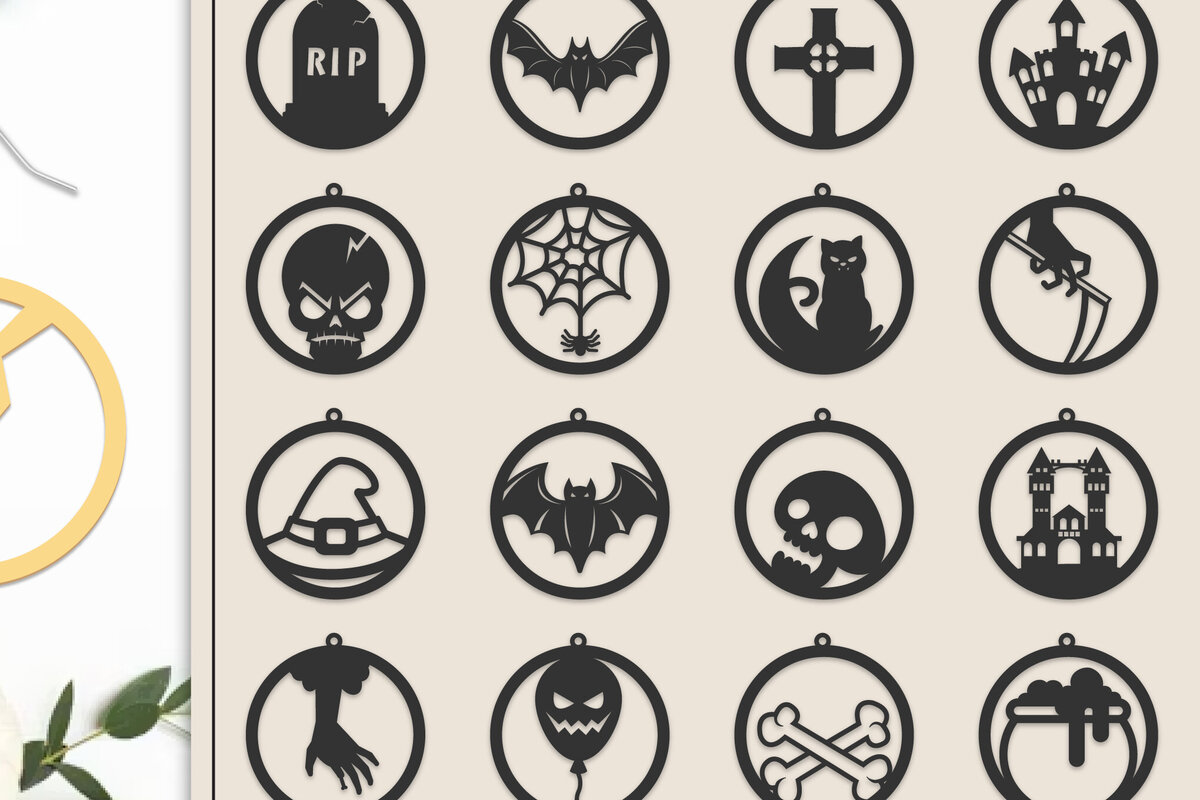 Σετ των 3 Intra απο ξύλο plywood 3mm-4mm πάχος 20 Σχεδίαση αποκριάτικα σκουλαρίκια με λέιζερ Δίασταση 3x3 cm INTRAFABR-102817958