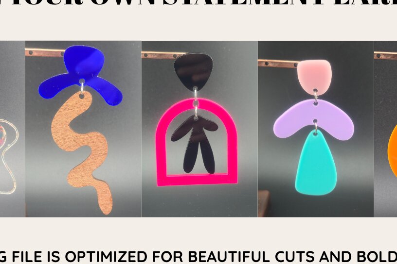 Intra απο ξύλο plywood 3mm-4mm πάχος 20 Δέσμη Σκουλαρίκια Statement Δίασταση 20x20 cm INTRAFABR-123676526