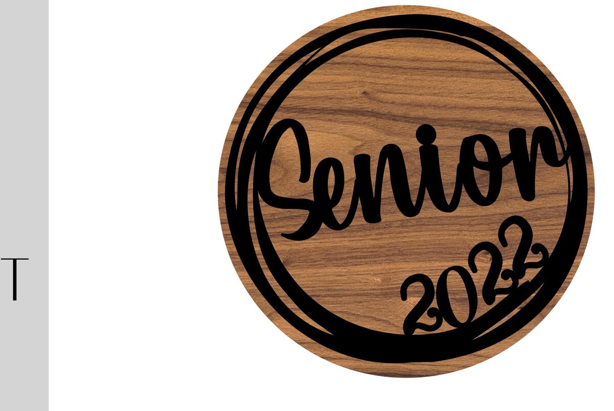 Σετ των 3 Intra απο ξύλο plywood 3mm-4mm πάχος 2022 Senior Photo Prop Δίασταση 9x9 cm INTRAFABR-9779714