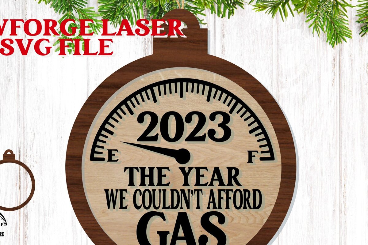 Σετ των 3 Intra απο ξύλο plywood 3mm-4mm πάχος 2023 Gas Ornament Glowforge  Δίασταση 8x8 cm INTRAFABR-75956975