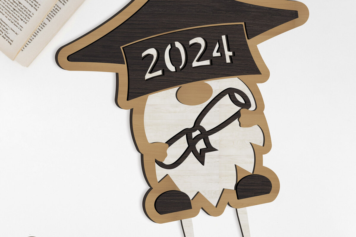 Intra απο ξύλο plywood 3mm-4mm πάχος Διακοσμητικό πρότυπο αποφοίτησης 2024 Δίασταση 30x20 cm INTRAFABR-93344706