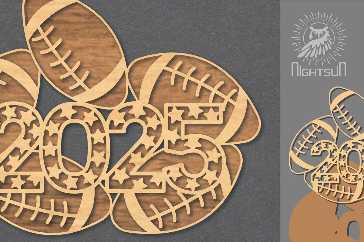 Σετ των 2 Intra απο ξύλο plywood 3mm-4mm πάχος αμερικανικού ποδοσφαίρου 2025 Δίασταση 15x15 cm INTRAFABR-112765341