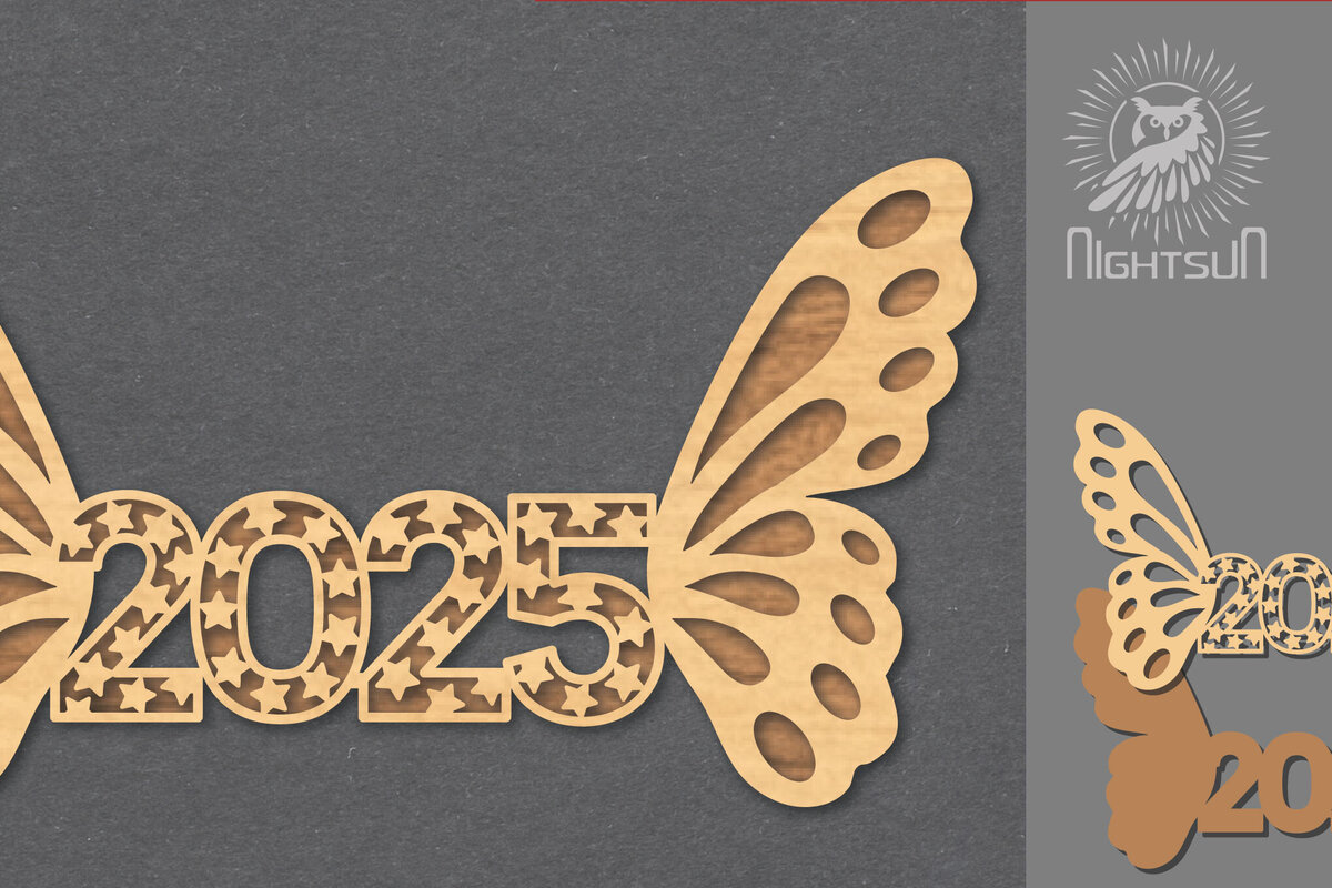 Intra απο ξύλο plywood 3mm-4mm πάχος 2025 Διακόσμηση κοπής με λέιζερ πεταλούδας 1 Δίασταση 15x15 cm INTRAFABR-112765422