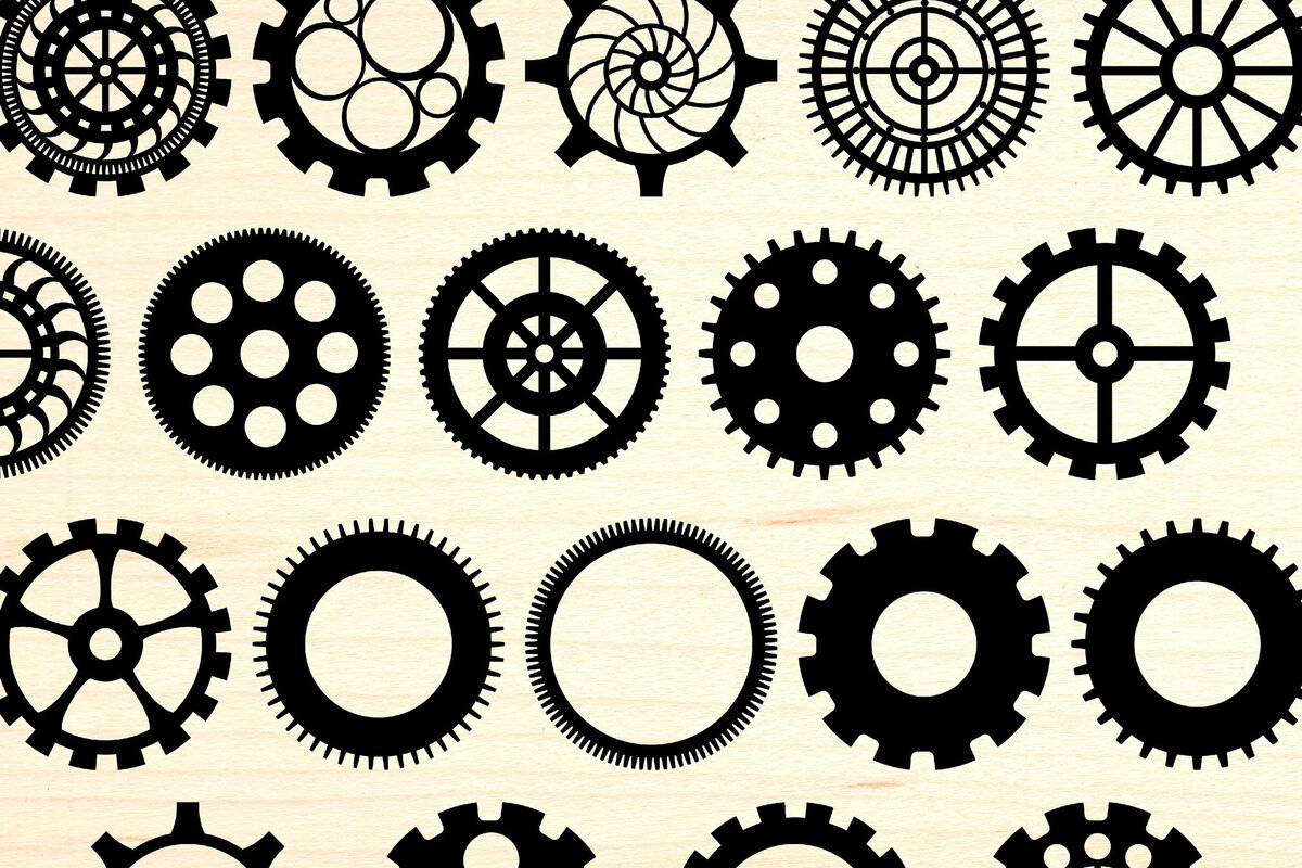 Σετ των 3 Intra απο ξύλο plywood 3mm-4mm πάχος 24 Γρανάζια Δίασταση 10x20 cm INTRAFABR-19182112