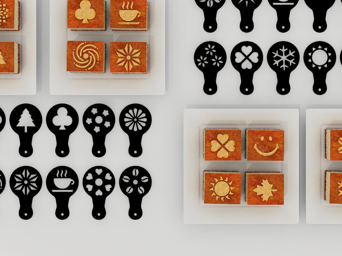 Intra απο ξύλο plywood 3mm-4mm πάχος με στένσιλ μαγειρικής 24 τμχ 253 Δίασταση 30x20 cm INTRAFABR-53994494