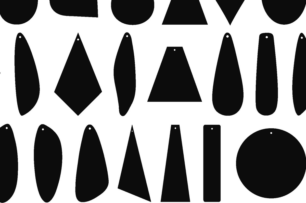 Σετ των 3 Intra απο ξύλο plywood 3mm-4mm πάχος προτύπου 26 σκουλαρίκια Δίασταση 3x3 cm INTRAFABR-96957816