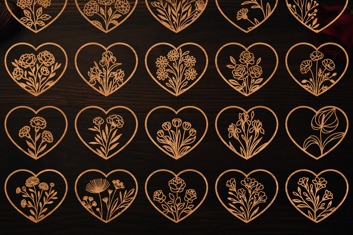 Σετ των 2 Intra απο ξύλο plywood 3mm-4mm πάχος 28 Ξύλο κοπής Valentine Heart Δίασταση 15x15 cm INTRAFABR-113518729