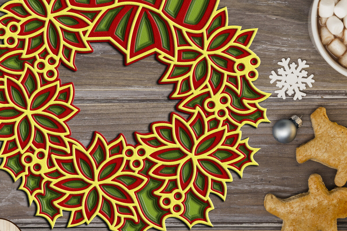 Σετ των 3 Intra απο ξύλο plywood 3mm-4mm πάχος 3 ΧΡΙΣΤΟΥΓΕΝΝΙΑΤΙΚΑ ΣΤΕΦΑΝΙΑ κοπής με λέιζερ Δίασταση 4x4 cm INTRAFABR-21494520