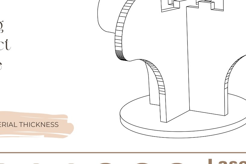 Σετ των 3 Intra απο ξύλο plywood 3mm-4mm πάχος 3 τεμάχια Κηροπήγιο Δίασταση 4x4 cm INTRAFABR-83395148