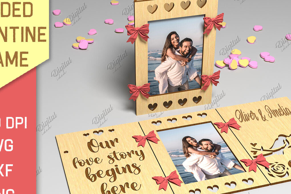 Intra απο ξύλο plywood 3mm-4mm πάχος Πλαίσιο Αγίου Βαλεντίνου 3 όψεων Δίασταση 20x30 cm INTRAFABR-85985956