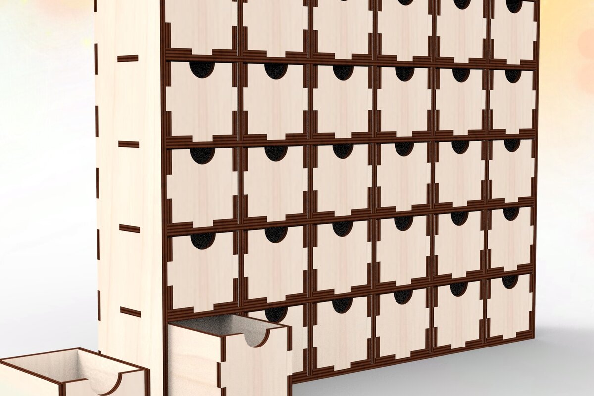 Intra απο ξύλο plywood 3mm-4mm πάχος 30 Drawer Organizer για επιτραπέζιους υπολογιστές Δίασταση 30x20 cm INTRAFABR-111162969