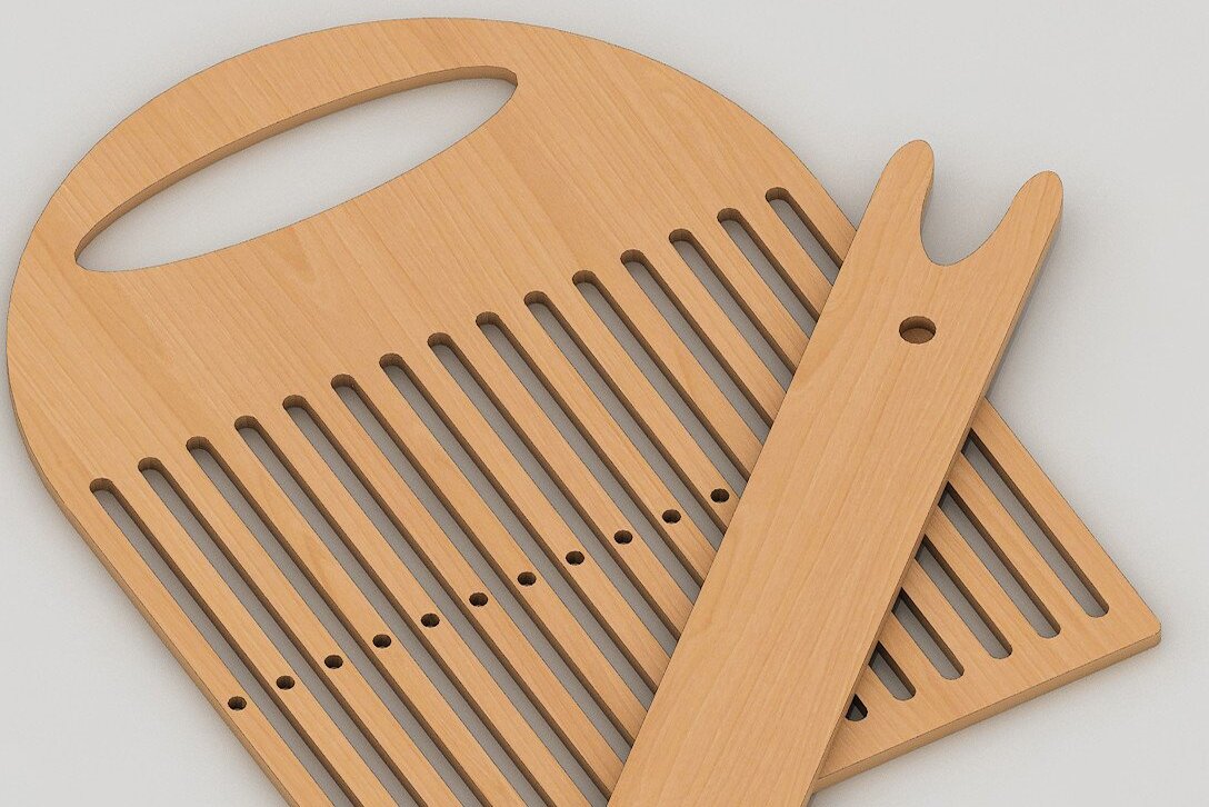 Intra απο ξύλο plywood 3mm-4mm πάχος υφαντικού αργαλειού 31 κλωστών Δίασταση 30x20 cm INTRAFABR-42961979