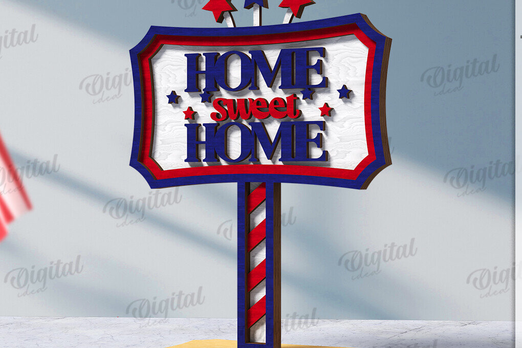 Intra απο ξύλο plywood 3mm-4mm πάχος Τρισδιάστατη 4ης Ιουλίου Δίασταση 30x20 cm INTRAFABR-121120138