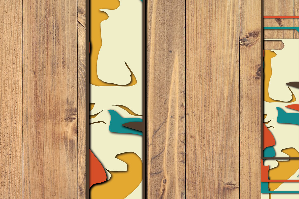 Σετ των 2 Intra απο ξύλο plywood 3mm-4mm πάχος Τρισδιάστατη κοπή χαρτιού αλφαβήτου I Δίασταση 1200x1200 cm INTRAFABR-57381025