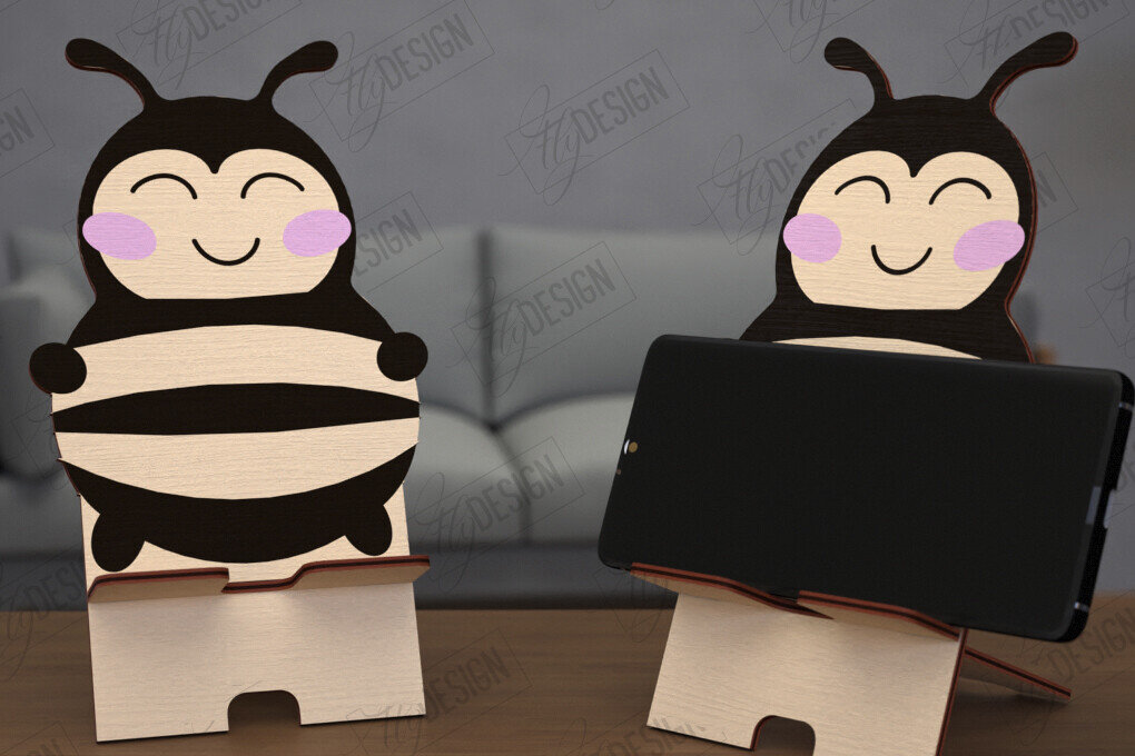 Σετ των 2 Intra απο ξύλο plywood 3mm-4mm πάχος Σχέδιο κοπής με λέιζερ τρισδιάστατη θήκη τηλεφώνου ζώων Δίασταση 15x15 cm INTRAFABR-114805872