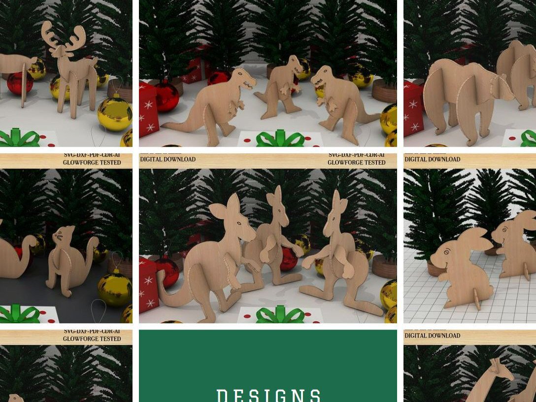 Intra απο ξύλο plywood 3mm-4mm πάχος 3D Animals Puzzle, DIY ting Δίασταση 30x20 cm INTRAFABR-41668282