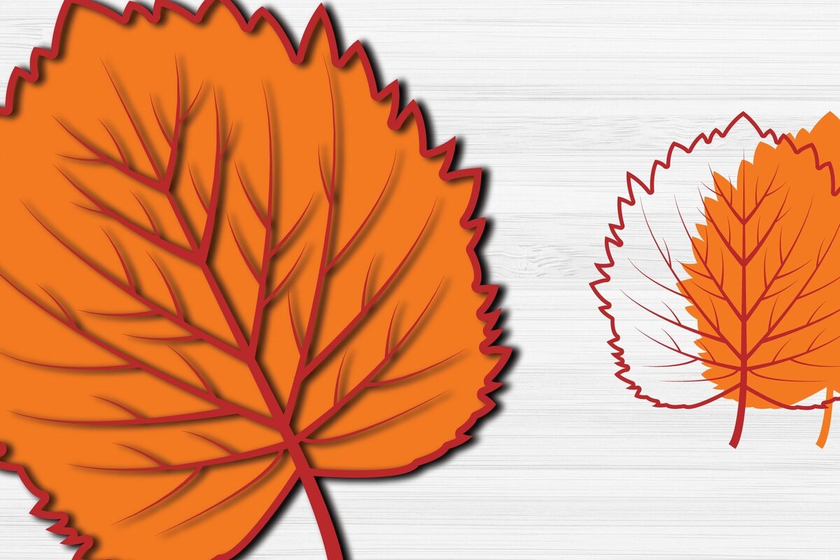 Σετ των 2 Intra απο ξύλο plywood 3mm-4mm πάχος Τρισδιάστατο με κομμένα φύλλα φθινοπώρου Δίασταση 1200x1200 cm INTRAFABR-30785944