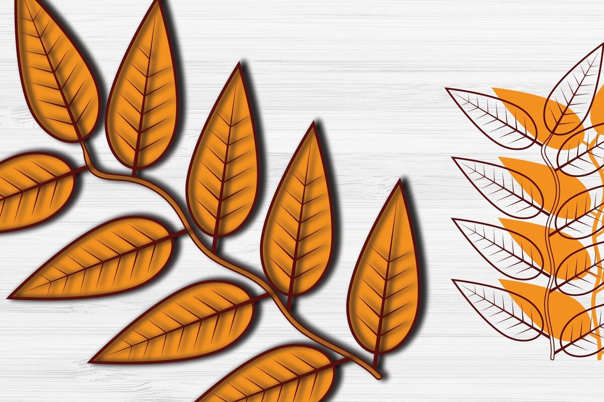 Intra απο ξύλο plywood 3mm-4mm πάχος Τρισδιάστατο με κομμένα φύλλα φθινοπώρου Δίασταση 1200x1200 cm INTRAFABR-30785947