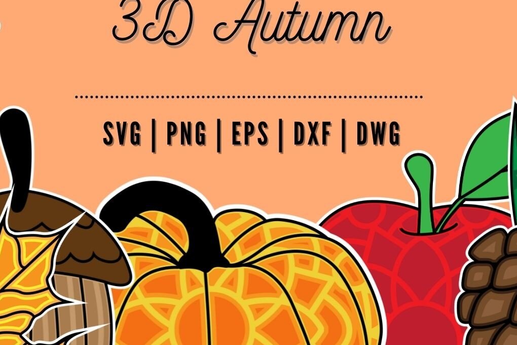 Σετ των 2 Intra απο ξύλο plywood 3mm-4mm πάχος 3D φθινοπώρου Δίασταση 30x20 cm INTRAFABR-17651382