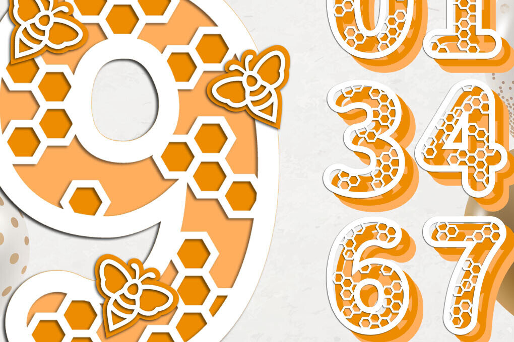 Σετ των 2 Intra απο ξύλο plywood 3mm-4mm πάχος 3d Birthday Numbers Cake Topper Δίασταση 15x15 cm INTRAFABR-116339476