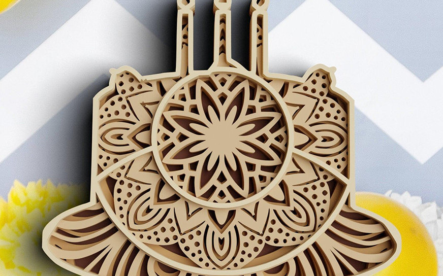 Intra απο ξύλο plywood 3mm-4mm πάχος 3D Birthday Topper Δίασταση 30x30 cm INTRAFABR-77074365