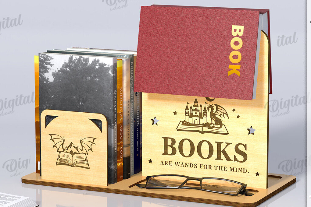 Intra απο ξύλο plywood 3mm-4mm πάχος με βάση 3D βιβλίου. Διακόσμηση σπιτιού Δίασταση 30x20 cm INTRAFABR-121588709