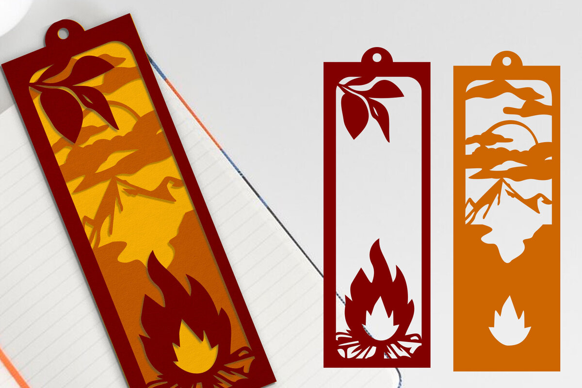 Σετ των 2 Intra απο ξύλο plywood 3mm-4mm πάχος 3D σελιδοδείκτης . Σελιδοδείκτης με στρώσεις χαρτιού Δίασταση 10x20 cm INTRAFABR-81501506