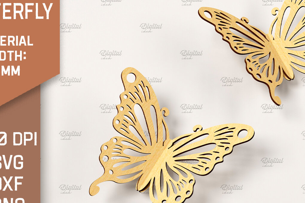 Intra απο ξύλο plywood 3mm-4mm πάχος Τρισδιάστατη κοπή πεταλούδας με λέιζερ. Πεταλούδα Δίασταση 30x20 cm INTRAFABR-86662908