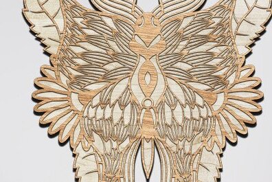 Intra απο ξύλο plywood 3mm-4mm πάχος 3D Butterfly Cut  Δίασταση 30x20 cm INTRAFABR-37878626