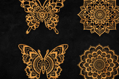 Intra απο ξύλο plywood 3mm-4mm πάχος κοπής με λέιζερ 3D Butterfly Mandala Δίασταση 30x30 cm INTRAFABR-94625680