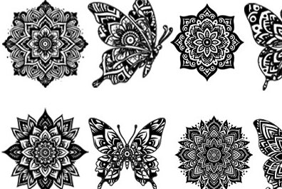 Intra απο ξύλο plywood 3mm-4mm πάχος 3D Butterfly Mandala  Δίασταση 30x30 cm INTRAFABR-101008265